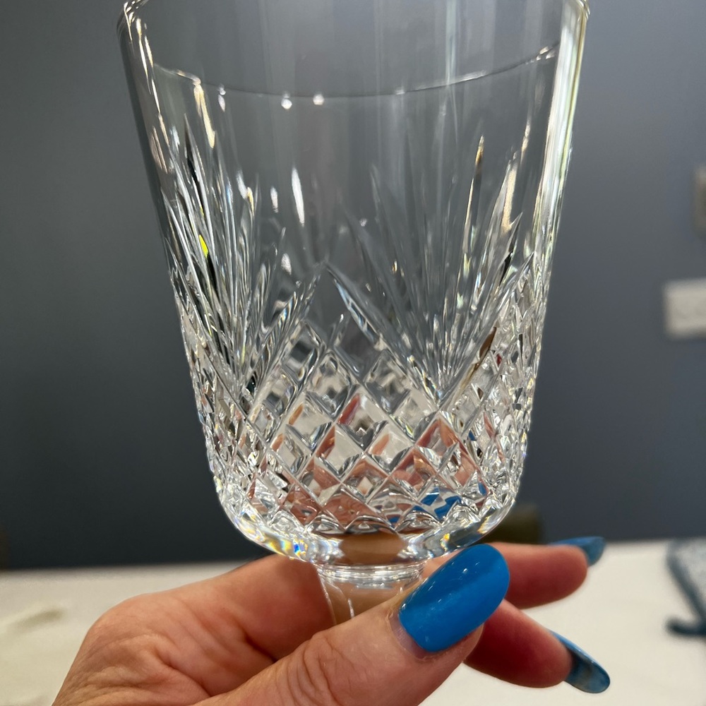Waterford Crystal Lismore: Water or Wine Goblet, 6 7/8" Tall, 10 oz. Set of 2 - Picture 7 of 8